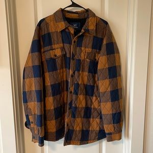 Over sized plaid button up jacket